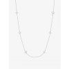 Náhrdelník Gemini z chirurgické oceli s kubickou zirkonií Preciosa, bílý