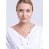 Náhrdelník Gemini z chirurgické oceli s českým křišťálem Preciosa, vícebarevný