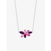 Bižuterní náhrdelník Flying Gem by Veronika, kolibřík s českým křišťálem Preciosa, jednoduchý, růžový