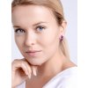 Bižuterní náušnice Flying Gem by Veronika, kolibřík s českým křišťálem Preciosa, růžové
