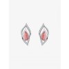 Stříbrné náušnice Penna s českým křišťálem a kubickou zirkonií Preciosa, růžové