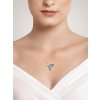 Stříbrný náhrdelník Gentle Gem, kolibřík s kubickou zirkonií Preciosa