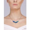 Ocelový náhrdelník Fragmentum s českým křišťálem Preciosa, modrý