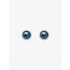 Ocelové náušnice Velvet Pearl Preciosa, blue metal