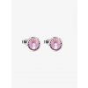 Náušnice z chirurgické oceli Uniques s českým křišťálem Preciosa, roza