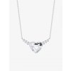 Stříbrný náhrdelník With Love, srdce s českým křišťálem Preciosa