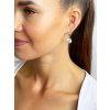 Stříbrné náušnice Starry s kubickou zirkonií Preciosa, krystal AB