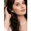 Stříbrné náušnice Pure Pearl s říční perlou a kubickou zirkonií Preciosa