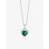 Stříbrný přívěsek Velvet Heart, srdce s kubickou zirkonií Preciosa, emerald
