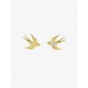 Stříbrné náušnice Avignon, vlaštovka s kubickou zirkonií Preciosa, pozlacené