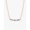 Rosegold stříbrný náhrdelník Valencia s kubickou zirkonií Preciosa