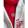 Bižuterní brož Snowflake, sněhová vločka s českým křišťálem Preciosa