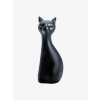 Skleněná figurka Kočička z českého křišťálu Preciosa, černá