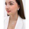 Stříbrné náušnice Pure Love, srdce s kubickou zirkonií Preciosa
