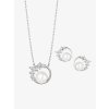 Stříbrná sada náušnice a náhrdelník Innocence s říční perlou a kubickou zirkonií Preciosa