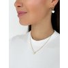 Pozlacený perleťový náhrdelník z chirurgické oceli srdíčko Mother of Pearl Heart Preciosa