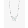 Perleťový náhrdelník z chirurgické oceli motýlek Mother of Pearl Butterfly Preciosa