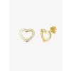 Pozlacené stříbrné náušnice srdce True Love s kubickou zirkonií Preciosa