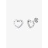 Stříbrné náušnice srdce True Love s kubickou zirkonií Preciosa