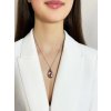 Přívěsek z chirurgické oceli Nadine s českým křišťálem Preciosa, rosa AB