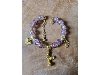 Náramek skleněný drátkový