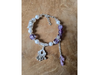 Náramek skleněný drátkový