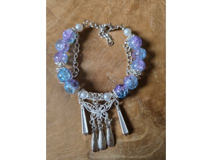 Náramek skleněný drátkový