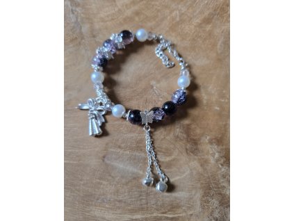 Náramek skleněný drátkový