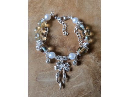 Náramek skleněný drátkový