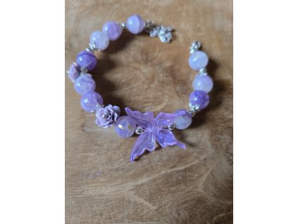 Náramek skleněný drátkový