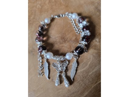 Náramek skleněný drátkový