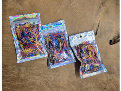 Gumičky jednorázové tmavé cca 50g/500ks