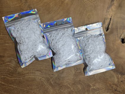 Gumičky jednorázové bílé cca 50g/500ks