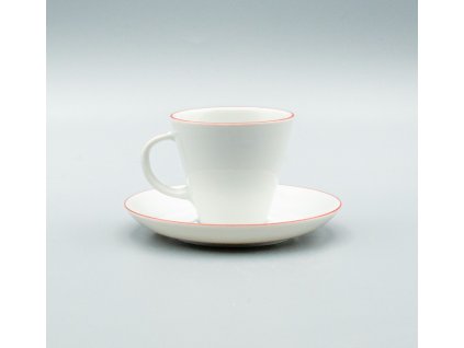TOM červená linka, Šálok s tanierikom ESPRESSO 100 ml, Thun