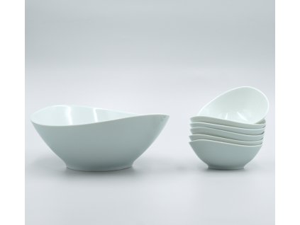 LOOS, Kompotová súprava 7 dielov, biela, Thun