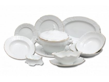 Jídelní spr. 26/6 BERNADOTTE zlatý okraj