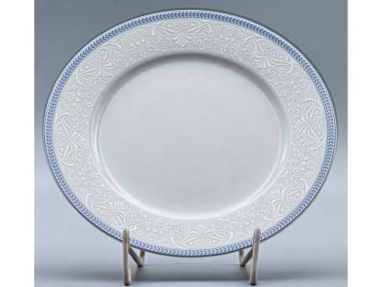 OPAL svadobná modrá, Tanier plytký NINA 27 cm, čipka, Thun