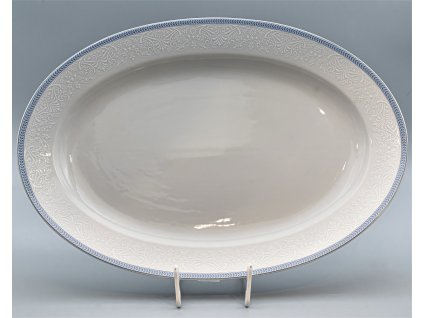 OPAL svadobná modrá, Misa oválna JANA 36 cm, čipka, Thun