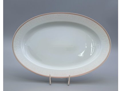 OPAL svadobná hnedá, Misa oválna JANA 36 cm, čipka, Thun