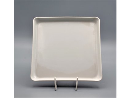 Podnos hranatý 21 cm, biela, Thun