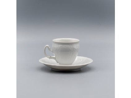 BERNADOTTE, Šálka s tanierikom espresso 90 ml, biela, Thun
