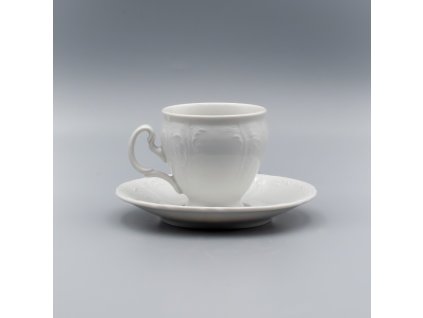 BERNADOTTE, Šálka s tanierikom kávový 170 ml, biela, Thun