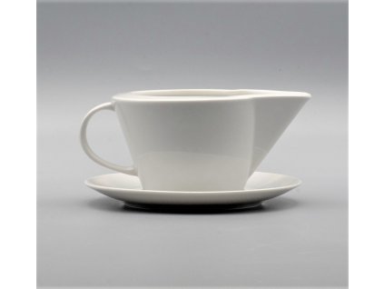 TOM, Omačnik s tanierikom 400 ml, biela, Thun