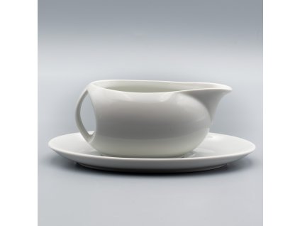 LOOS, Omačnik s tanierikom 400 ml, biela, Thun