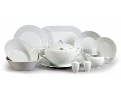 LEA, Jedálenská súprava 26 dielov, biela, Thun