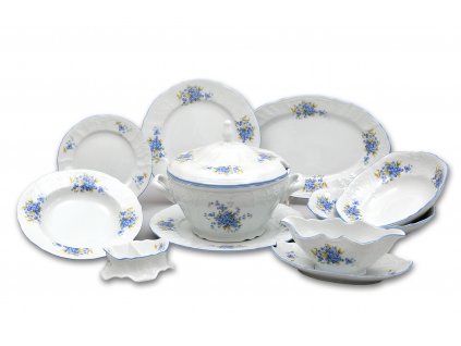 BERNADOTTE nezábudky, Jedálenská súprava 25 dielov, Thun