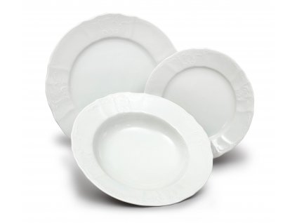 BERNADOTTE, Tanierová súprava 18 dielov, biela, Thun