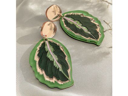 Náušnice Calathea Medallion ružové