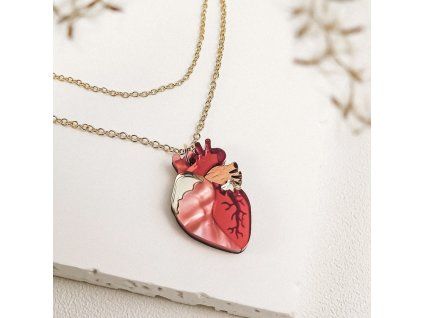 Náhrdelník Anatomické srdce - rôzne farby