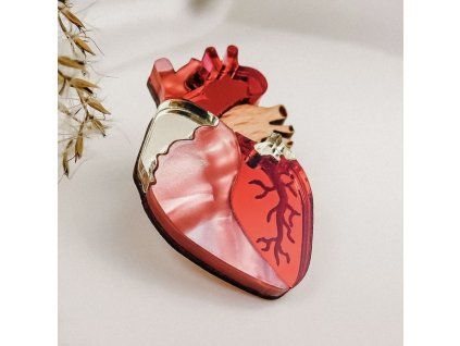 pin Srdce červené